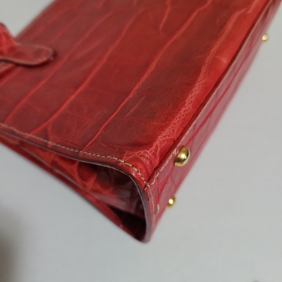 Dooney Bourke Mini Croco Embossed Tassle Bag - Picture 14 of 15